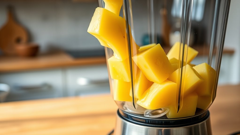 add ripe pineapple chunks