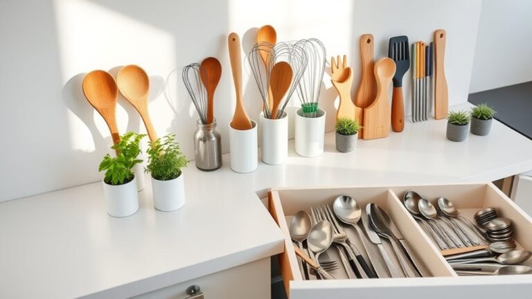 arrange utensils efficiently