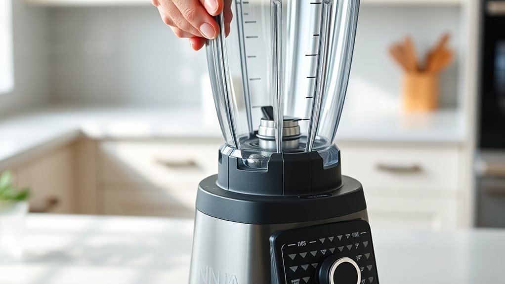 assemble blender securely correctly