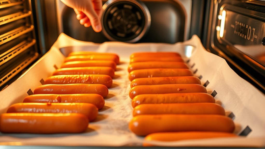 bake hot dogs oven