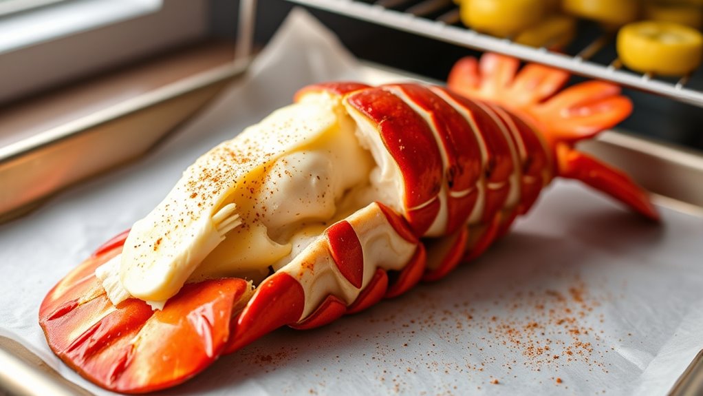 bake lobster tail thoroughly