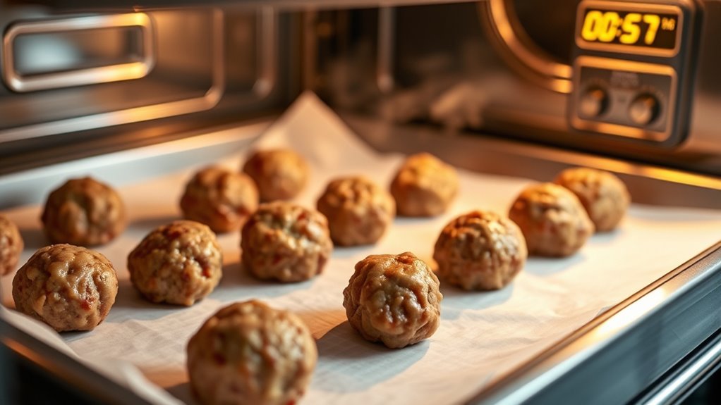 bake meatballs evenly cooked