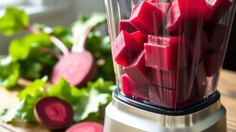 blend beets into juice