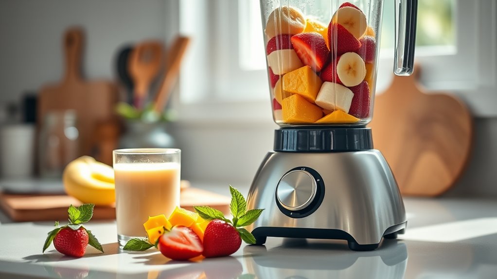blend fresh fruit smoothly