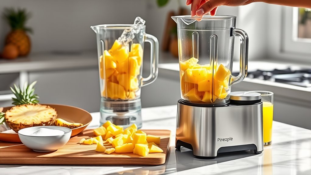 blend fresh pineapple effectively