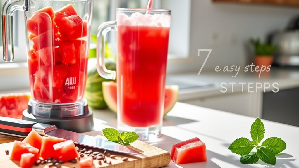 blend fresh watermelon