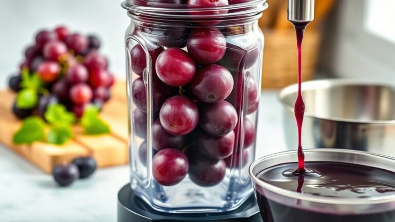 blend grapes into juice