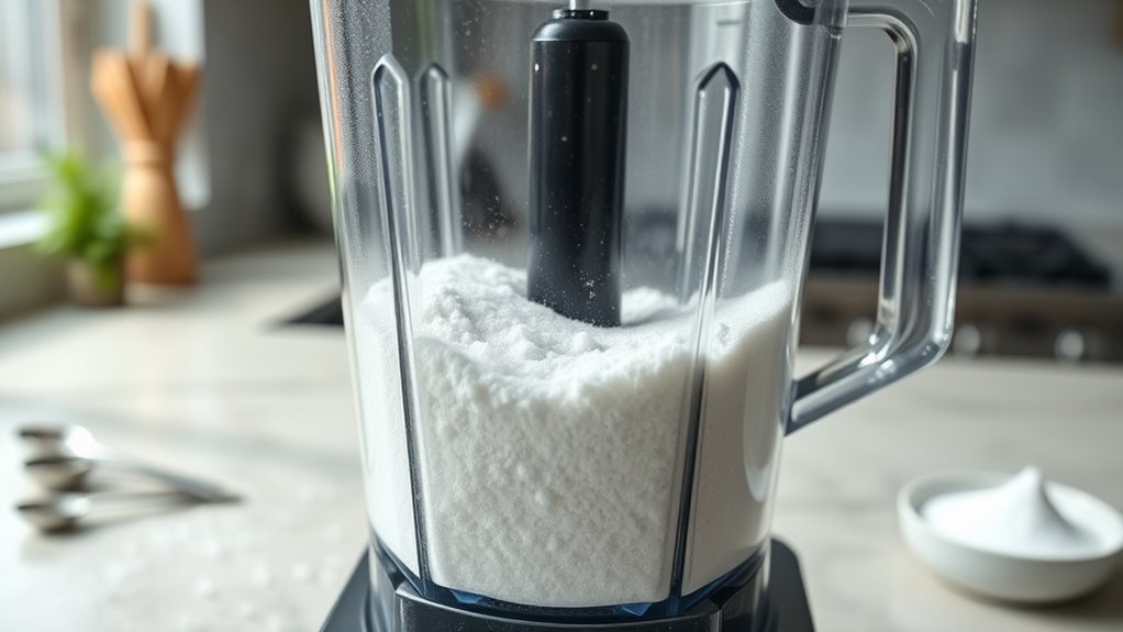 blend sugar into powder