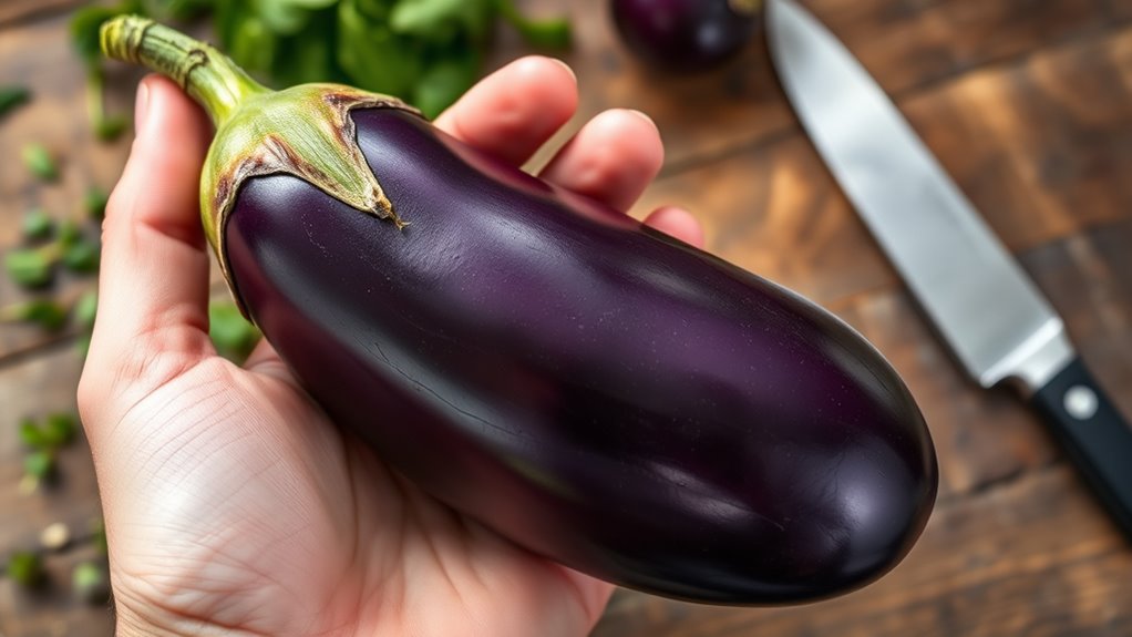 choose fresh firm eggplants