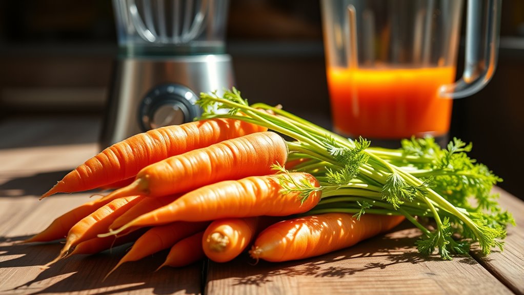 choose fresh vibrant carrots