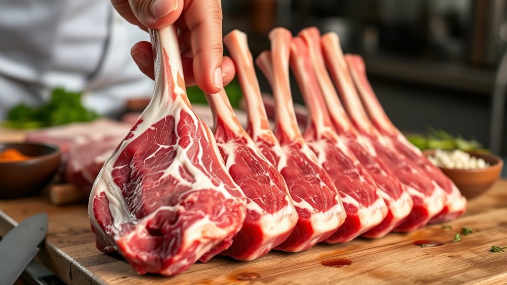 choose fresh well marbled lamb