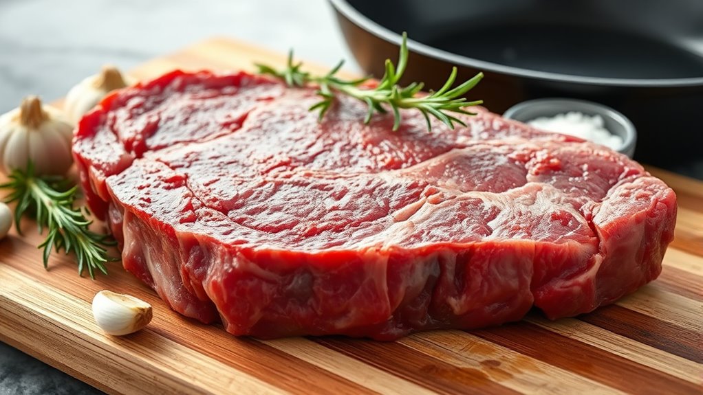 choose well marbled thick steak
