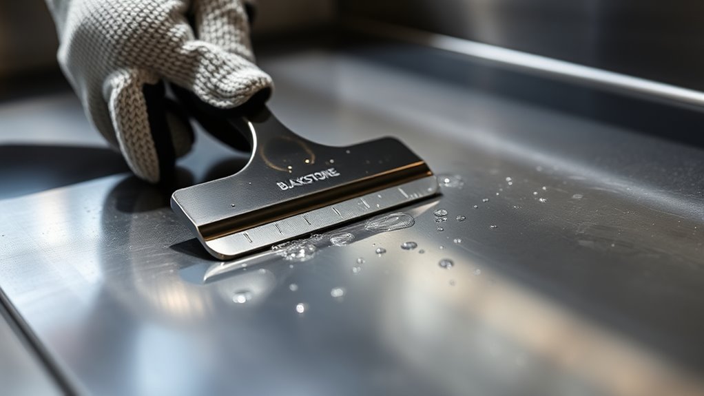 clean and dry griddle