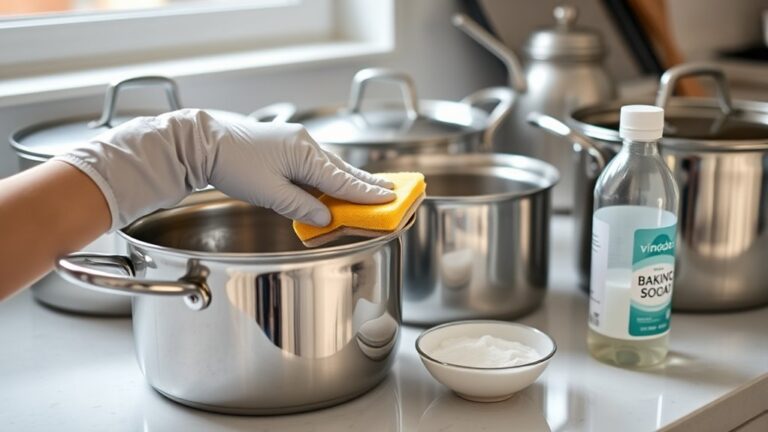 clean stainless steel cookware