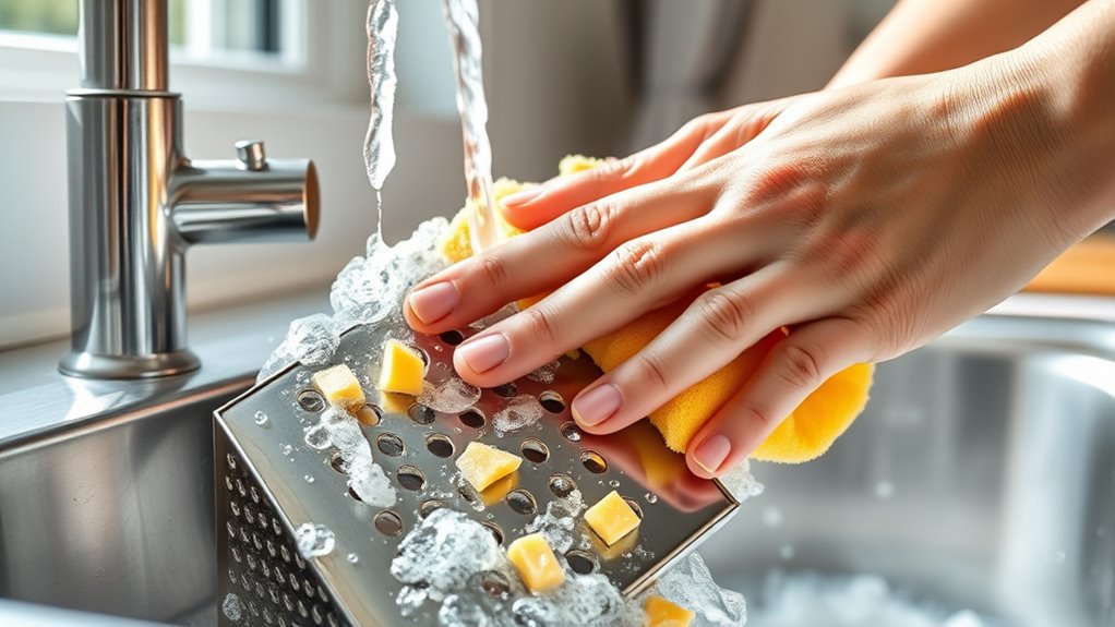 cleaning cheese grater easily