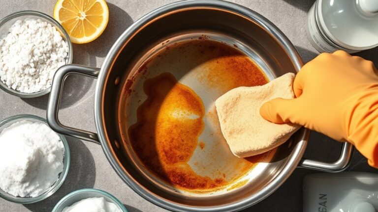 cleaning stained cookware easily