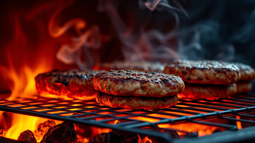conduction dominates burger cooking