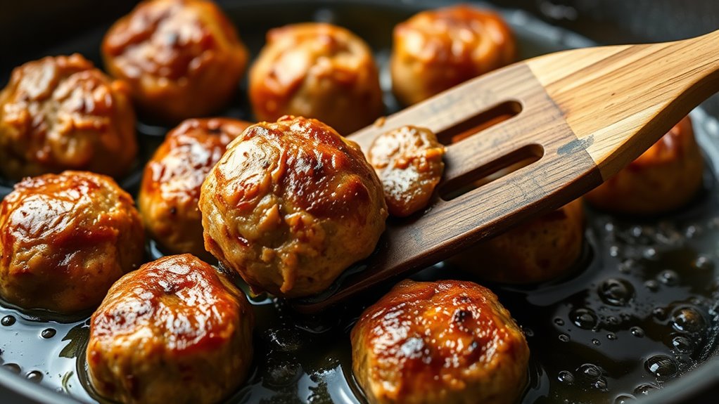 cook meatballs evenly through