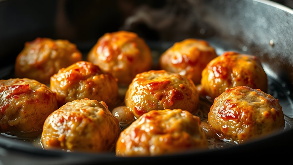cook meatballs until browned