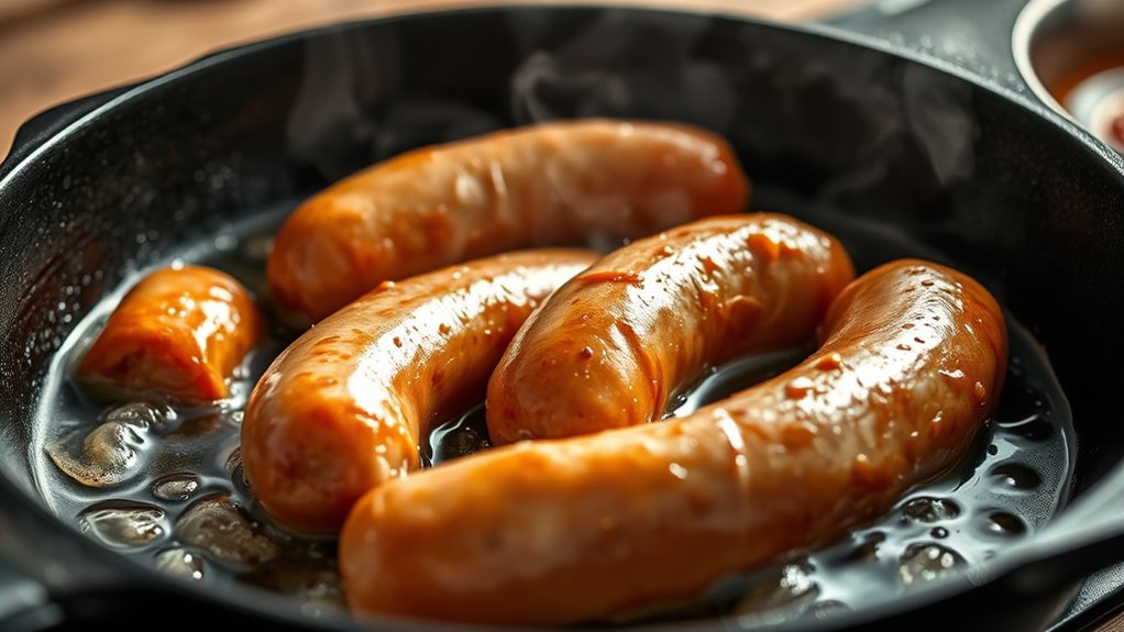 cook sausage in skillet