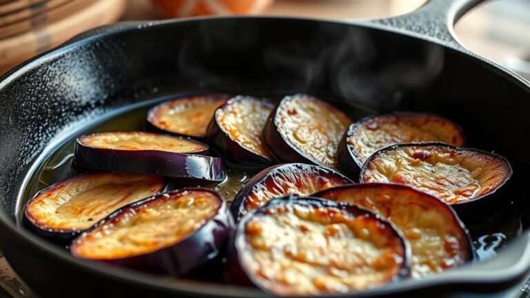 cook sliced eggplant until golden