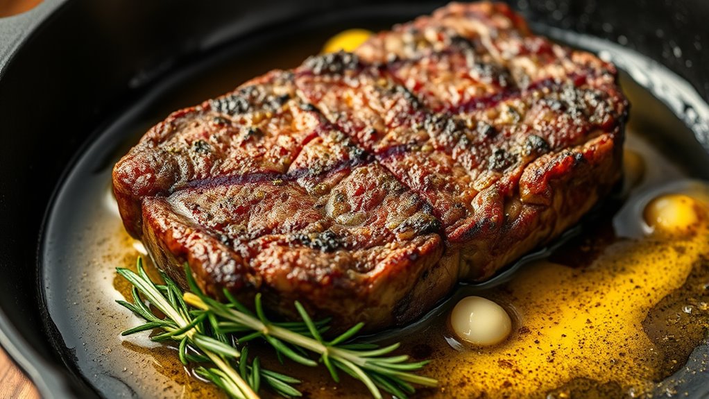 cook steak with butter