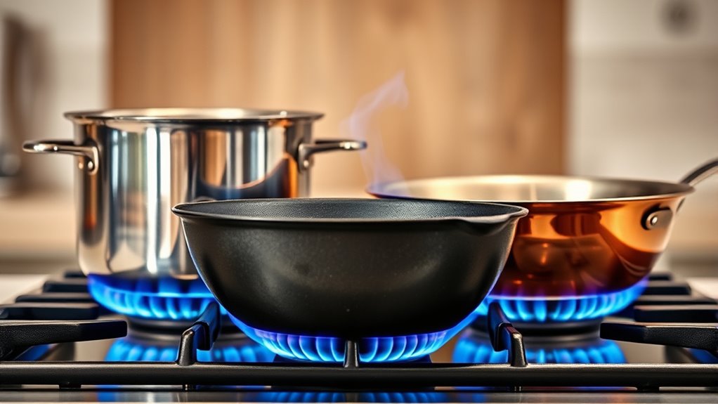 cookware materials influence heat