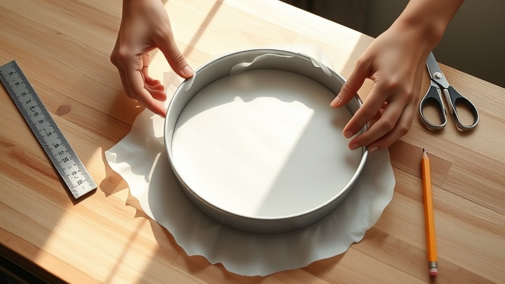 cutting parchment paper accurately