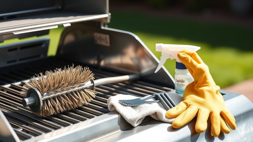 essential grill cleaning supplies