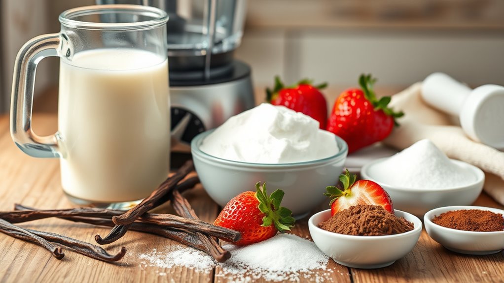 essential ingredients for ice cream
