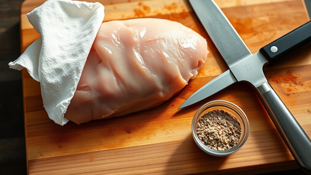 evenly prepared juicy chicken