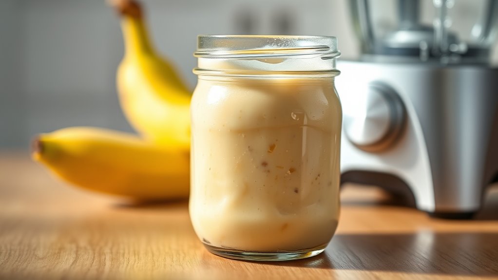 freeze blended banana mixture