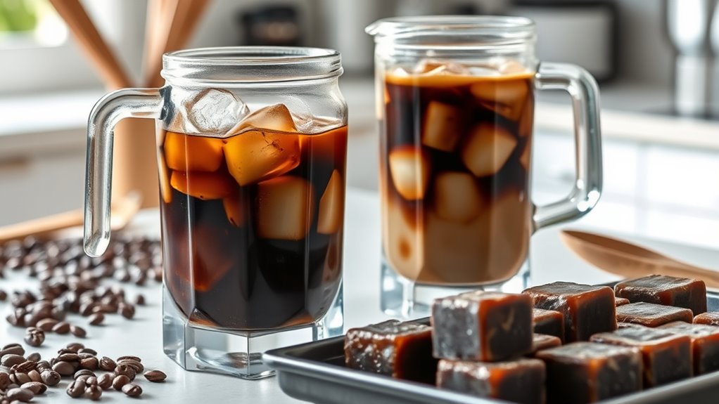 freeze coffee into cubes