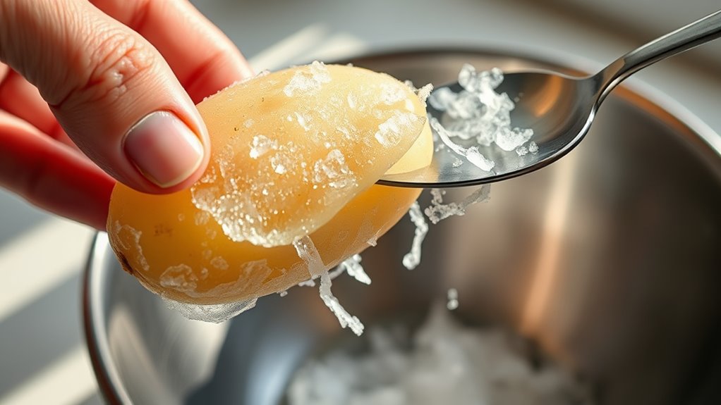 freeze scrape grate potatoes