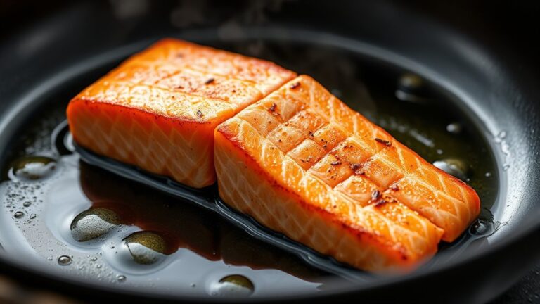 fry salmon in pan