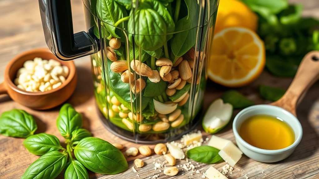 gather fresh basil ingredients