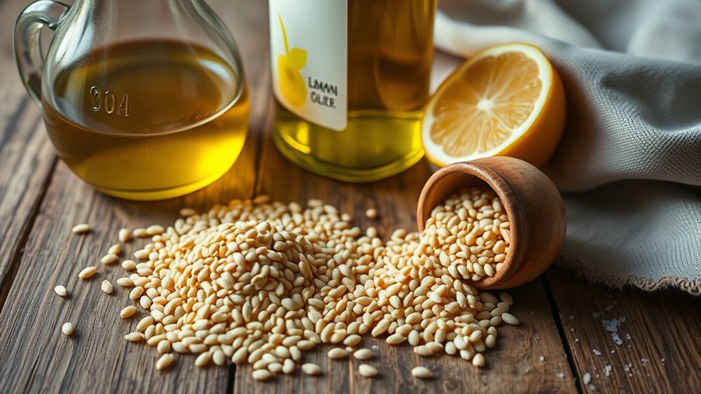 gather fresh sesame seeds