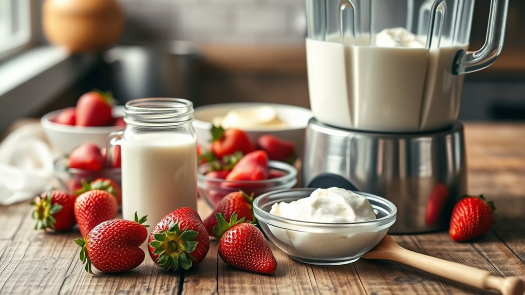 gather ingredients before blending
