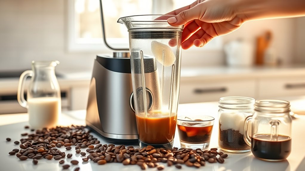 gather ingredients prepare blender