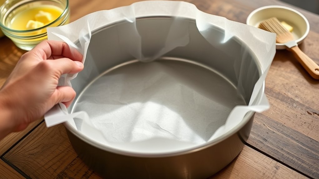 grease flour line prevent sticking