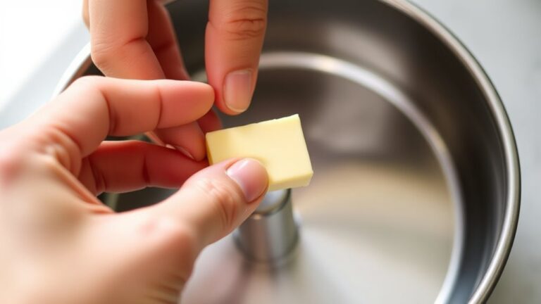 grease pan with butter