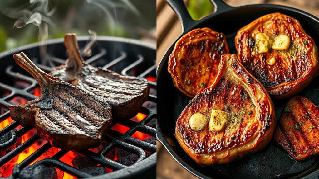 grilling smoky charred crust
