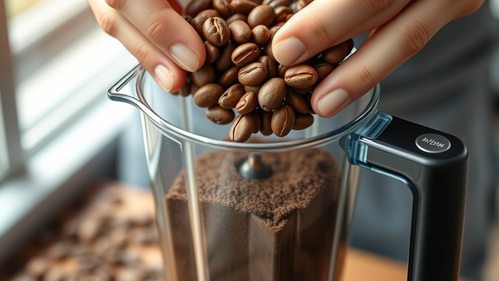 grind beans just before
