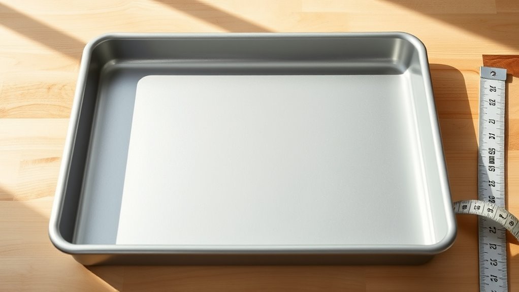 half sheet pan dimensions