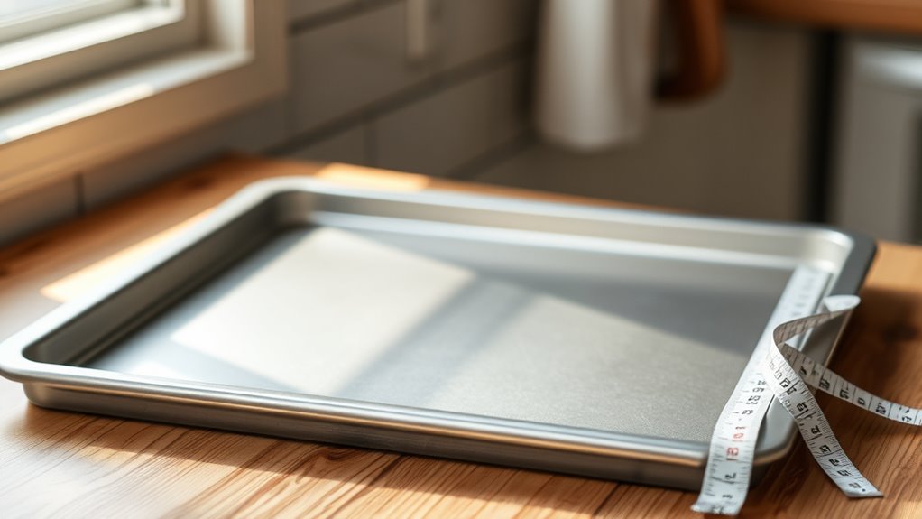 half sheet pan dimensions
