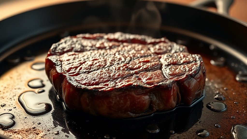 high heat for searing