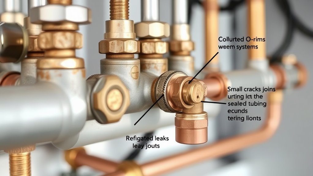 leak points in refrigerant blends