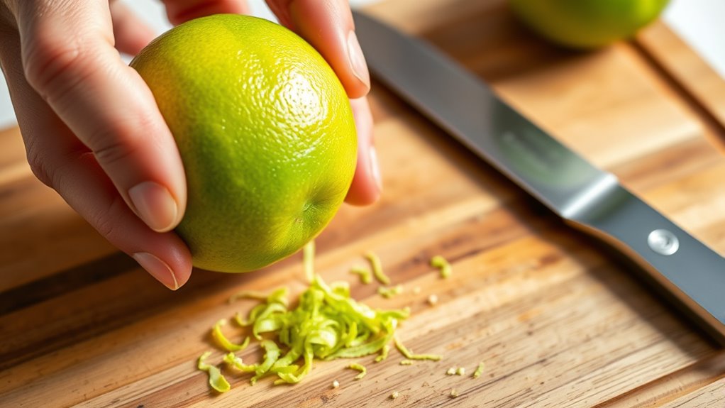 lime zesting without grater