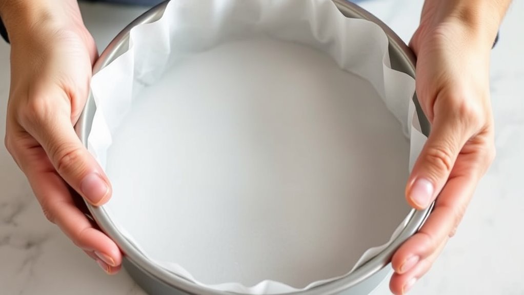 line pan with parchment
