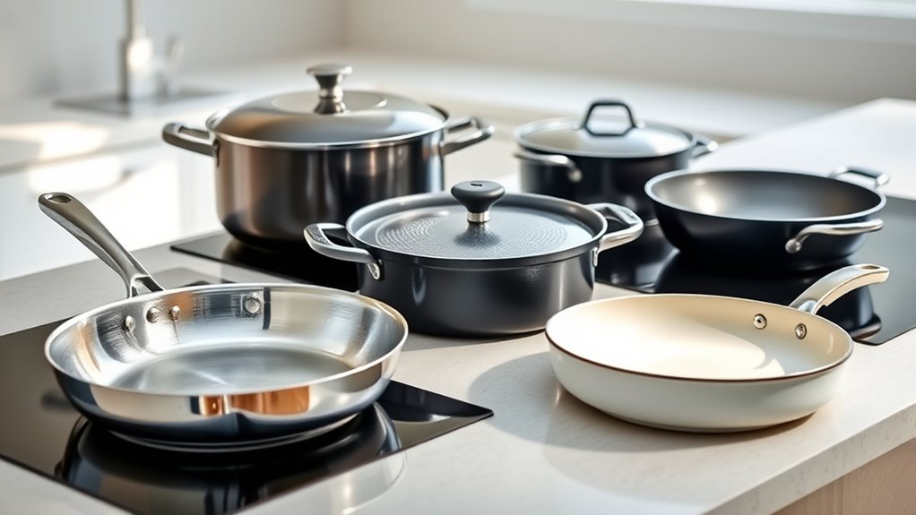 magnetic flat bottomed cookware